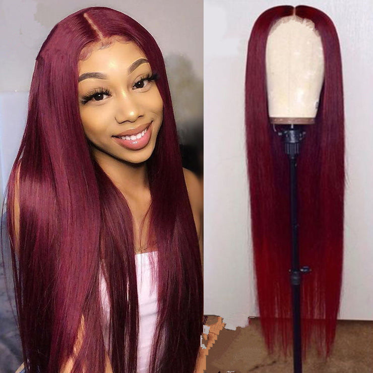 Solid Color Long Hair Wig European And American Women&