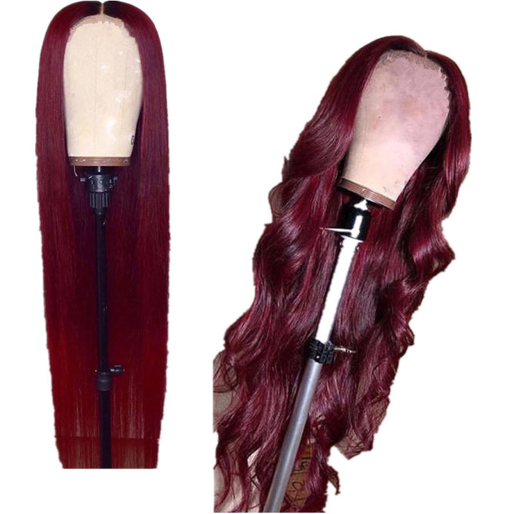 Solid Color Long Hair Wig European And American Women&