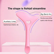 Silicone Eyeliner Stencil Wing Tip Mascara Drawing Lipstick Aid Face Cream Applicator For Beginners Makeup Tool Eyeliner Stencils Silicone Winged Tip Eyeliner Aid Eyebrow Pencil Stencil Reusable